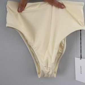 NWT Ivory high rise bikini bottom